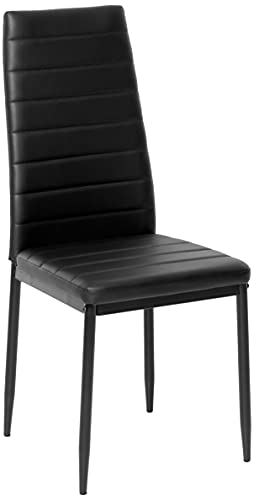IDS Online Modern Style with Black PU Leather Dining Side Chair