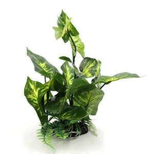 uxcell® green plastic terrarium tank lifelike plant decorative ornament for reptiles amphibians