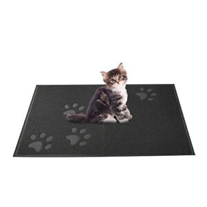 andalus cat litter mat - kitty litter trapping mat for litter boxes - kitty litter mat to trap mess, scatter control - washable indoor pet rug and carpet - grey, small (15.75" x 11.75")