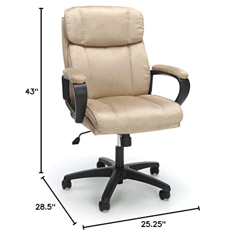 OFM ESS Collection Plush Microfiber Office Chair, in Tan (ESS-3082-TAN)