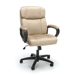 ofm ess collection plush microfiber office chair, in tan (ess-3082-tan)