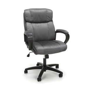 ofm ess collection plush microfiber office chair, in gray (ess-3082-gry)