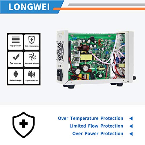 DC Power Supply Variable,0-30 V / 0-10 A LW-K3010D Adjustable Switching Regulated Power Supply Digital,with Alligator Leads US Power Cord Used for Spectrophotometer and lab Equipment Repair