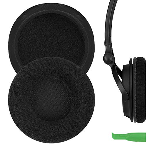 Geekria Comfort Velour Replacement Ear Pads for Sony MDR-V150 V200 V250 V300 V400 ZX300 Headphones Ear Cushions, Headset Earpads, Ear Cups Cover Repair Parts (Black)