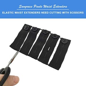 Adjustable Elastic Pants Waist Extenders and Jeans Extender (8 Pack)