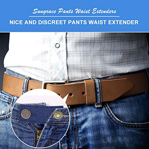 Adjustable Elastic Pants Waist Extenders and Jeans Extender (8 Pack)