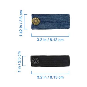 Adjustable Elastic Pants Waist Extenders and Jeans Extender (8 Pack)