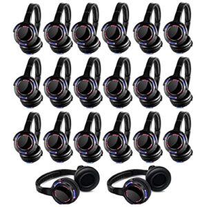 general factory sell silent disco led headphone complete system (20 led headphone + 3 transmitter)