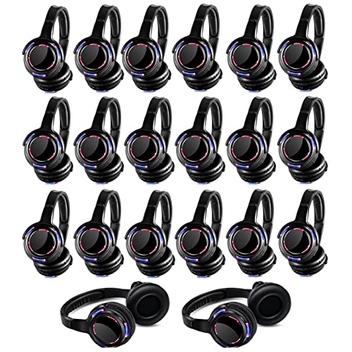 General Factory Sell Silent Disco led Headphone Complete System (20 led Headphone + 3 Transmitter)