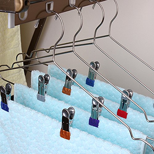 Svaitend Clothes Pins for Laundry Clips, 20 Pcs Clothes Clamps,Multifunctional Windproof Clothes Clip, Utility Clips Drying Pegs Clamps for Clothesline Outdoor Kitchen Food Bag (Red)