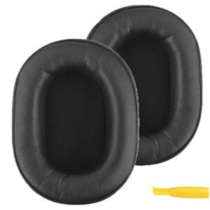 geekria quickfit replacement ear pads for sony turtle beach skullcandy and other mid-sized over-ear headphones ear cushions, headset earpads, ear cups cover repair parts (black)