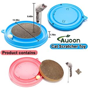 AUOON Cat Scratcher Toy, Cat Toy, Scratch pad,Scratching Toy,Post Pad Interactive Training Exercise Mouse Play Toy with Ball