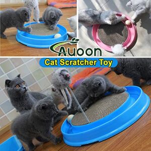 AUOON Cat Scratcher Toy, Cat Toy, Scratch pad,Scratching Toy,Post Pad Interactive Training Exercise Mouse Play Toy with Ball