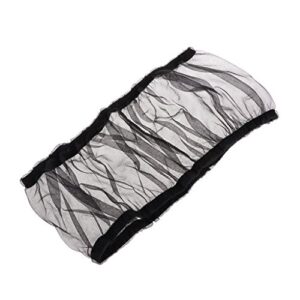 yunawu nylon mesh bird seed catcher guard net cover shell skirt traps cage basket s m l (l, black)