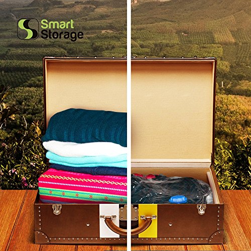 Smart Storage Vacuum Storage Bags, 8 Pack Space Saver Bags for Clothes, Pillows & Bedding, Travel Luggage, Vacuum Seal Storage Bags