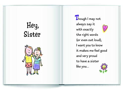 Blue Mountain Arts Little Keepsake Book "Hey, Sister …You Are Amazing and I Love You" 4 x 3 in. Mini-Book Is a Perfect Birthday or "Just Because" Gift Book for a Big or Little Sister, by Ashley Rice