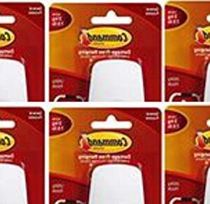 Command 17004-6_Value Jumbo Plastic Hook with Adhesive Strips, 6 Hooks, White