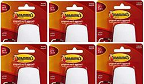 Command 17004-6_Value Jumbo Plastic Hook with Adhesive Strips, 6 Hooks, White