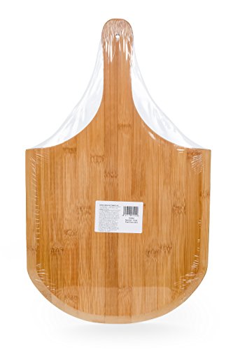 Camco Bamboo Pizza Peel, Charcuterie with Handle - Pizza & Bread Serving or Baking Board | Cutting Board & Serving Tray for Fruit, Vegetables and Cheese - (53000)