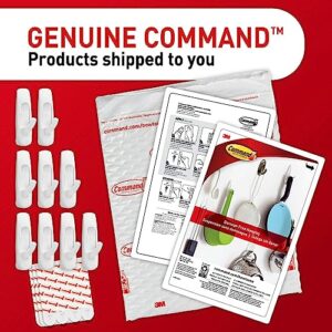 Command Medium Utility Hooks, Damage Free Hanging Wall Hooks with Adhesive Strips, No Tools Wall Hooks for Hanging Organizational Items in Living Spaces, 9 White Hooks and 12 Command Strips