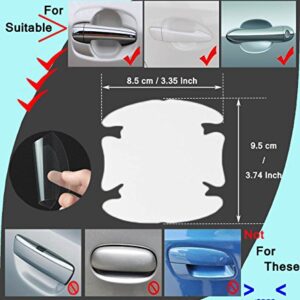 Younglingn 12 Pcs Universal Transparent Invisible Car Door Handle Scratches Protective Films Clear Side Sticker Scratches Car Door Protector Films