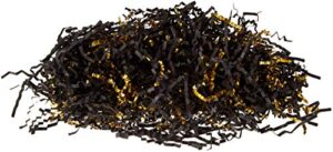 magicwater supply crinkle cut paper shred filler (1/2 lb) for gift wrapping & basket filling - black & gold