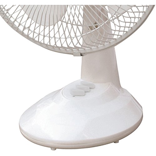 Brentwood Kool Zone F9DW 9" Oscillating Desk Fan, One Size, White