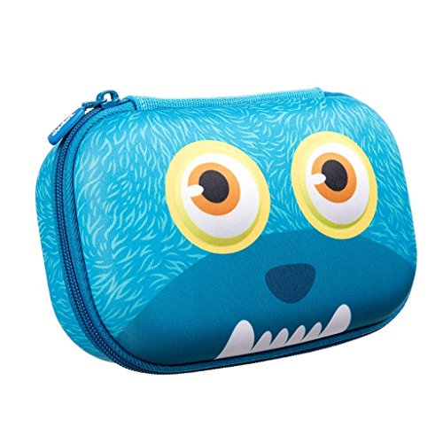 ZIPIT Wildlings Pencil Box for Kids | Pencil Case for School | Organizer Pencil Bag | Large Capacity Pencil Pouch (Blue)