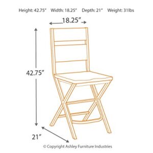 Ashley Furniture Signature Design - Kavari 5-Piece Dining Room Set - Includes Counter Height Table & 4 Barstools - Brown