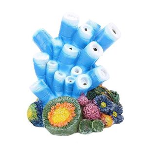 aquarium decor air bubble stone blue coral starfish oxygen pump resin crafts for aquarium fish tank ornament decoration