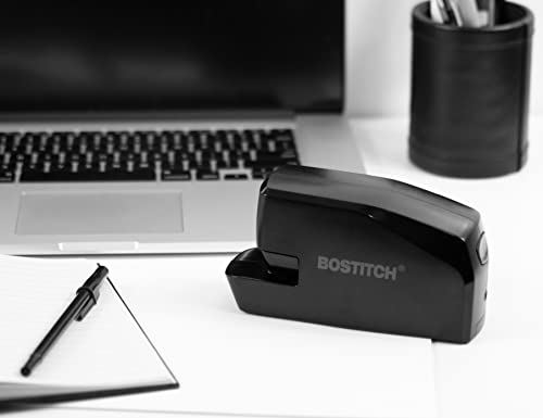 Bostitch Office Portable Electric Stapler, 20 Sheets, AC or Battery Powered, Black (MDS20-BLK)