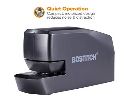 Bostitch Office Portable Electric Stapler, 20 Sheets, AC or Battery Powered, Black (MDS20-BLK)