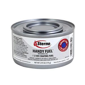 sterno products 20102 2 hour handy gel chafing fuel 6.7oz, methanol-6 packs, blue