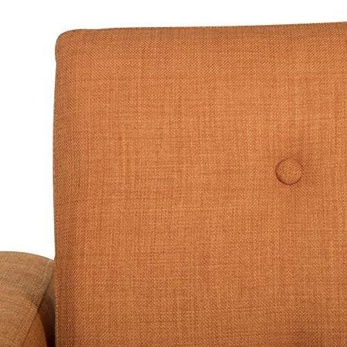 Safavieh Livingston Collection Soho Orange Tufted Foldable Sofa Bed