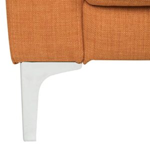 Safavieh Livingston Collection Soho Orange Tufted Foldable Sofa Bed