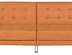 Safavieh Livingston Collection Soho Orange Tufted Foldable Sofa Bed