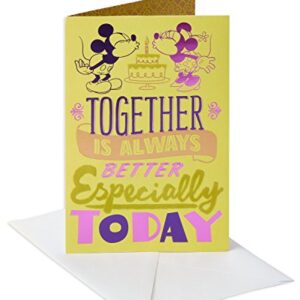 American Greetings Romantic Birthday Card (Mickey and Minnie Mouse)