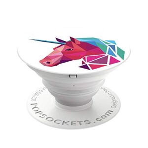 popsockets wireless stand for smartphones & tablets - geometric unicorn green