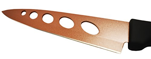 Set of 4 Copper Knives! 6.25" Blade - As Seen on TV Never Sharpen Knives! Stays Sharp Forever! Effortless Clean Cuts Every Time! Ideal for Chopping, Dicing, Mincing, and More! (4)