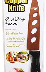 Set of 4 Copper Knives! 6.25" Blade - As Seen on TV Never Sharpen Knives! Stays Sharp Forever! Effortless Clean Cuts Every Time! Ideal for Chopping, Dicing, Mincing, and More! (4)