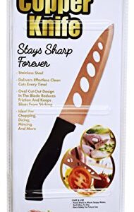 Set of 4 Copper Knives! 6.25" Blade - As Seen on TV Never Sharpen Knives! Stays Sharp Forever! Effortless Clean Cuts Every Time! Ideal for Chopping, Dicing, Mincing, and More! (4)