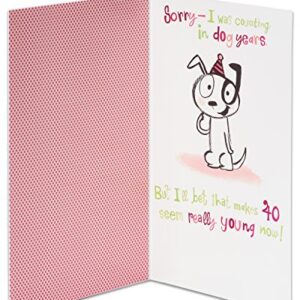 American Greetings Funny 40th Birthday Card (Dog Years)