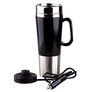 ankomina 450ml vacuum insulated stainless steel travel mug car cup with charger car boiling mug electric kettle boiling vehicle thermos dc12v heating cup