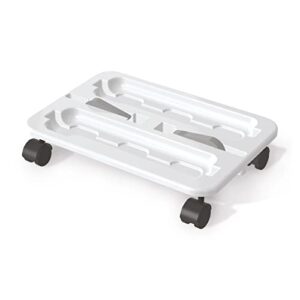 deflecto stack 'n go caddy wheel base, craft organizer, compatible with deflecto desk supplies organizer caddy, white, 16"w x 3 1/4"h x 11"d (29443cr)