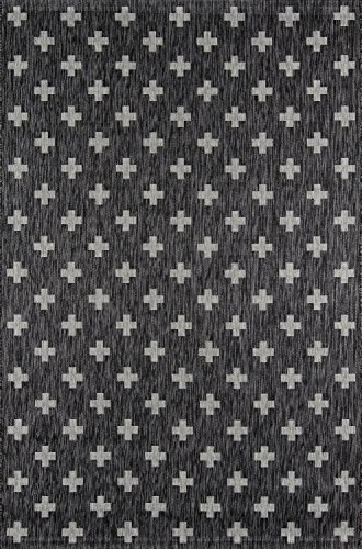 Novogratz by Momeni Villa Umbria Indoor Outdoor Rug, 3'11" x 5'7", Charcoal