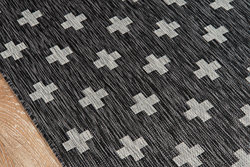 Novogratz by Momeni Villa Umbria Indoor Outdoor Rug, 3'11" x 5'7", Charcoal