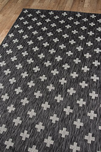 Novogratz by Momeni Villa Umbria Indoor Outdoor Rug, 3'11" x 5'7", Charcoal