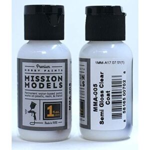 mission models semi gloss clear coat, miomma005