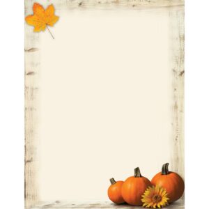 Great Papers! Pumpkin Sunflower Letterhead, 80 count, 11" x 8.5" (2017014)