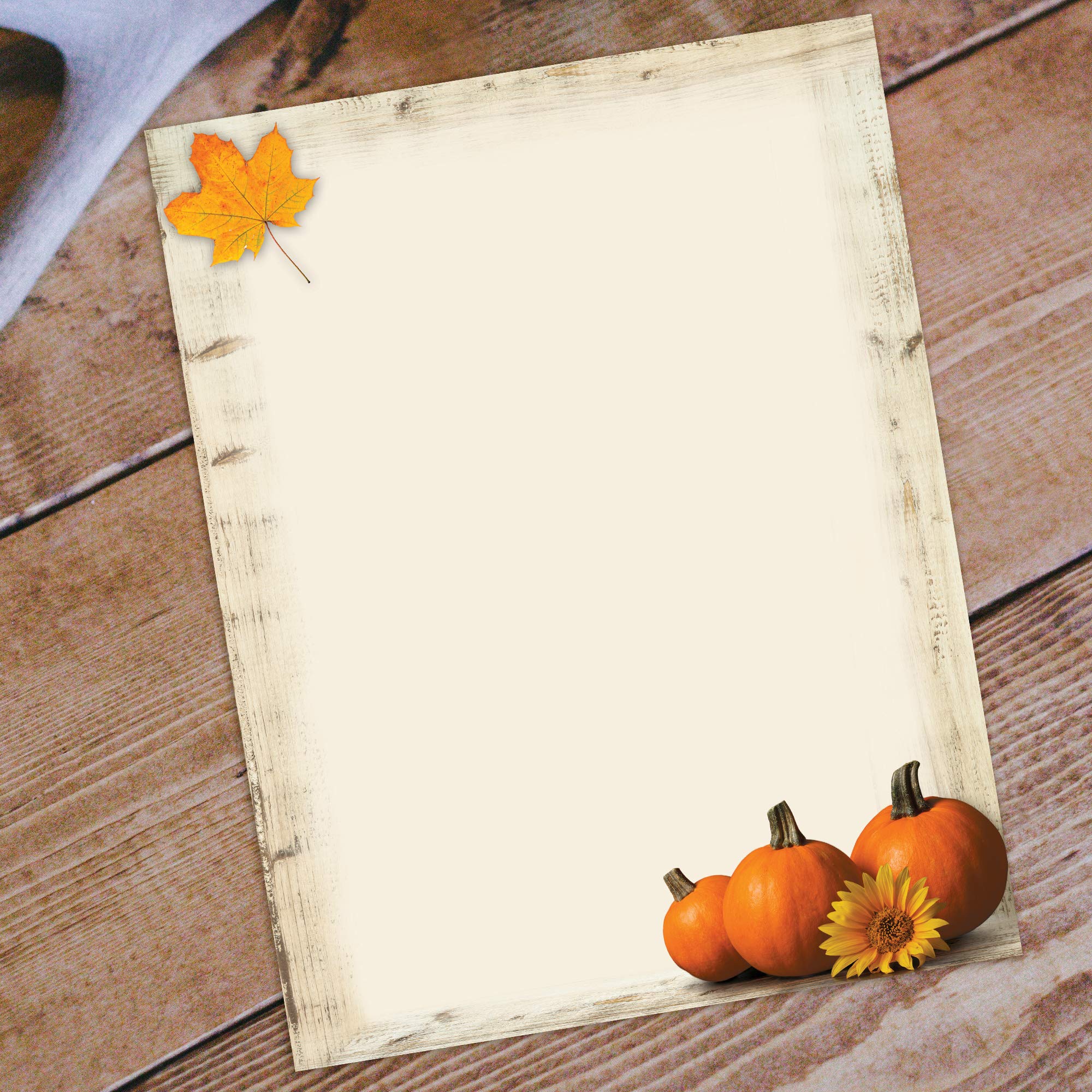 Great Papers! Pumpkin Sunflower Letterhead, 80 count, 11" x 8.5" (2017014)